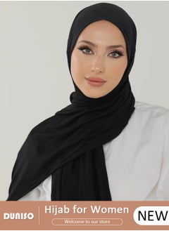 Buy Women's Hijab, Stylish and Comfortable Hijab Scarfs, Stretchy, Very Comfy & Good for Everyday Use, High Quality Polyester Satin Silk Hijab Doesn't Need a Pin in Saudi Arabia