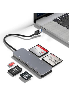 اشتري CFast Card Reader, USB 3.0 USB C CFast 2.0 Card Reader, 5Gbps Aluminum CFast Memory Card Adapter for SanDisk, Lexar, Transcend, Sony Card, Suitable for CFast/CF/SD/TF/XD Card في السعودية