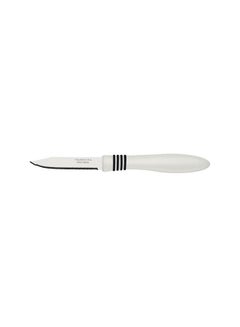 Buy Cor&Cor 2 Pieces Paring Knife Set with Stainless Steel Blade and White Polypropylene Handle in UAE