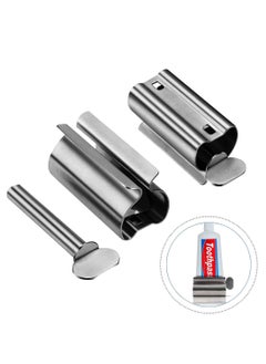 Buy 2Pcs Toothpaste Tube Squeezer Metal Toothpaste Squeezer Rollers Toothpaste Squeezer Dispenser Stand Rotate Toothpaste Dispenser for Bathroom in UAE