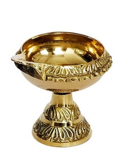 Buy Handmade Diya for Pooja Brass Oil Lam Kuber Stand in UAE