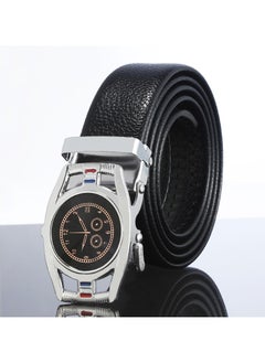 Buy 115CM Creative Casual Versatile Wear Resistant Leather Automatic Buckle Belt in UAE