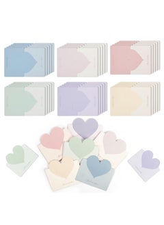 Buy Love Heart Greeting Cards 30Pcs Foldable Love Heart Greeting Cards  Envelope Color Romantic Heart Blank Cards Note Card Foldable Greeting Cards in Saudi Arabia