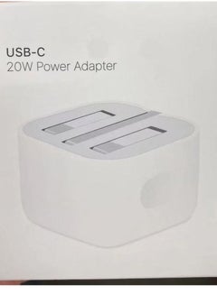 اشتري محول طاقة بثلاث دبابيس USB-C عشرين واط أبيض في الامارات