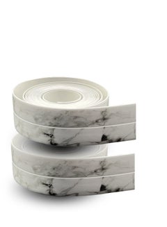 اشتري 2Rolls Seal Strip Anti-Collision Waterproof Self Adhesive Caulk Strip Sealing Tape for Sink Bathroom Kitchen في السعودية