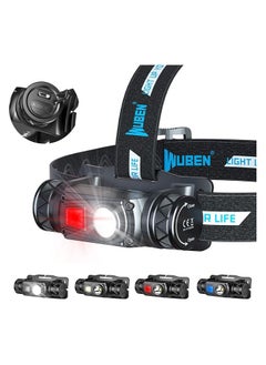 Buy WUBEN H1 Rechargable Headlamp Head Light Waterproof  Flashlight Torchlight for Adult with Comfortable Headband   Use OSRAM P9 LED, Emits Light  1200 lumens,  Beam Angle is up to 100° in UAE