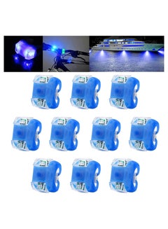 Buy 12 Pieces LED Boating Lights Navigation Lights LED Safety Boat Lights Boat Bow and Stern Battery Operated with 3 Modes for Boat Pontoon Yacht (Blue) in Saudi Arabia