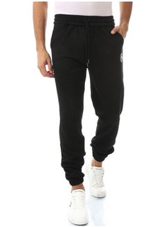 Buy Ribbed Black Elastic Waist Joggers in Egypt