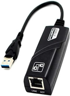 اشتري DIB USB Network Adapter USB 3.0 to RJ45 10/100/1000 Gigabit Ethernet LAN Network Adapter for Windows 10/8.1/8/7/Vista, Mac OS, Linux, Chrome OS & More – Black في مصر