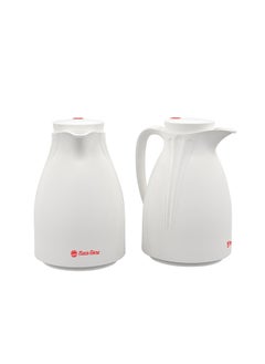 Buy Plastic Tea & Coffee Flask 900 Milliliter White in Saudi Arabia