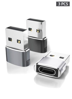 Buy USB C Female to USB Male Adapter Pack of 3 Aluminum Shell for iPhone 15 14 13 12 11 Plus Pro Max, Samsung Galaxy S24 S23 S22 Ultra, Apple iWatch Watch Series 7 8 SE, AirPods, iPad in Saudi Arabia