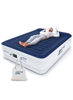 Buy Luxury King Size Inflatable Mattress - Elevated Air Mattress with Built-in Pump, Raised Pillow and Structured I-Beam Technology, Height 56cm in UAE