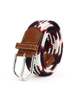 اشتري New Canvas Belt Needle Buckle Elastic Woven Waistband في السعودية