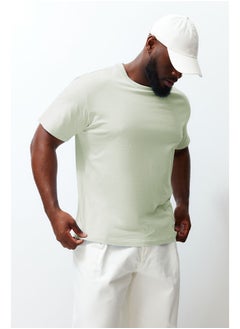 اشتري Plus Size Mint Slim/Slim Fit Comfortable 100% Cotton Basic T-shirt TMNSS23TS00132 في مصر