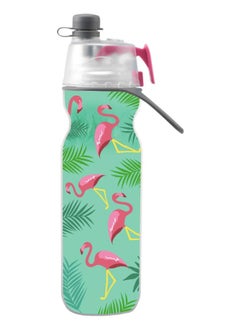 اشتري Mist N Sip Misting Water Bottle 2-In-1 Mist And Sip Function With No Leak Pull Top Spout Flamingo في الامارات