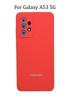 Buy Silicone Protective Cover for Samsung Galaxy A53 5G Slim Stylish Case with Inside Microfiber Lining in UAE