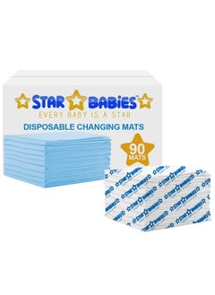 اشتري Disposable Changing Mats Large 45 X 60Cm Pack Of 90 Blue في الامارات