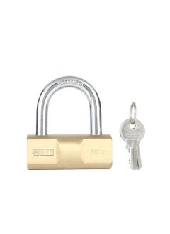 Buy Hammer Lock Gold with 3 keys - 80mm in Saudi Arabia