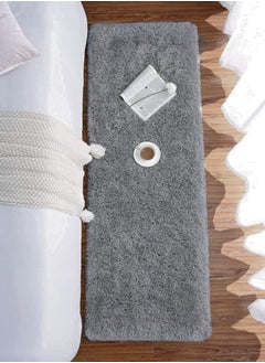 Buy Fluffy Fur Rug, Machine Washable Soft Rug 60*120 Cm, Grey Color. in UAE