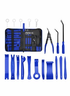 Buy Car Audio Removal Kit, Auto Clamp Fastener Terminal Removal Kit Plastic Pry Tool Kit for Car Panels/Dashboards/Doors/Audio/Radio/Stereo, 19 Pieces Comes with Storage Bag (Blue) in UAE