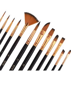 اشتري Artist Paint Brush Set of 12pcs, Professional Painting Brushes Kit for Body Art, Face, Nail Art, Beginners Experts Paint Brushes, for Kids Adults في الامارات