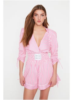 اشتري X Sagaza Studio Pink-White Striped Poplin Jumpsuit TPRSS22TU00000 في مصر