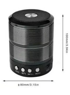 Buy Mini Portable WS-887 Bluetooth Speaker with FM And Micro-SD Card Slot for All Smartphones Black in Egypt