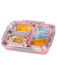 Buy Vichivy Stainless Steel Lunch Box 1200 ML - 3 Compartments Leak-Proof Balanced Meal Bento Box, Insulated Lunch Box for Kids and Adults, Food Safe Materials for School, Office Picnics and Travel in UAE