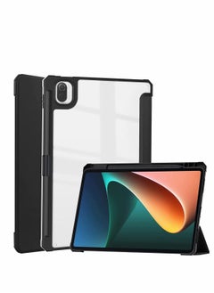 اشتري Case for Xiaomi Mi Pad 5 /for Pro case 11 inch Tablet Cover with Pencil Holder Auto Wake/Sleep Trifold Stand Smart Transparent Back Shell في السعودية