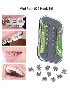 Buy 20 pieces of dental brackets, including tooth model Mini Roth bracket Roth 022 slot can be glued, Mini Roth 022 Hook 345 in Saudi Arabia