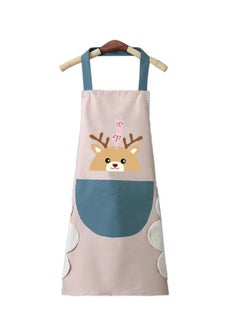 Buy Adjustable Waterproof Kitchen Cooking Apron Pink Deer in Saudi Arabia