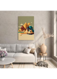 Buy Geometric shape of the pyramids and Egyptian landmarks Printed canvas wall art in Egypt