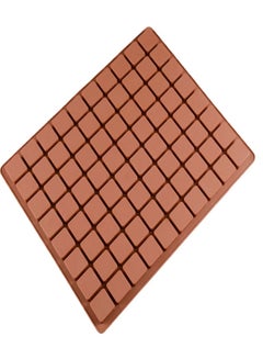 Buy Baking Supplies 80 Cavities Mini Square Small Cheesecake Silicone Molds for Chocolate Brown in Saudi Arabia