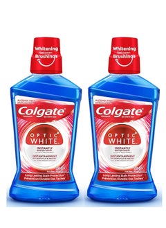 Buy Pack Of 2 Optic White Instant White Mouthwash 500ml in Saudi Arabia