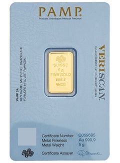 Buy 5 Gm Gold Bar 24K 999.9 Purity in UAE