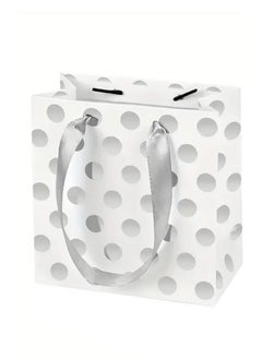 Buy Gift Bag - Small | Silver Polka dot in UAE