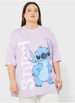 اشتري تي شيرت جرافيكي كبير الحجم من Stitch Plus Size في السعودية