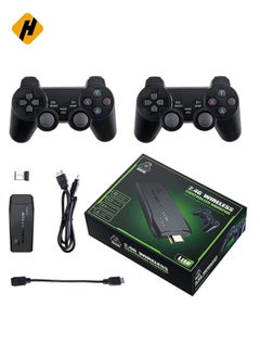 اشتري Classic M8 Game Stick 4K Game Console with Two 2.4G Wireless Gamepads Dual Players HDMI Output Built in 3500 Classic Games Compatible with Android TV/PC/Laptop في الامارات