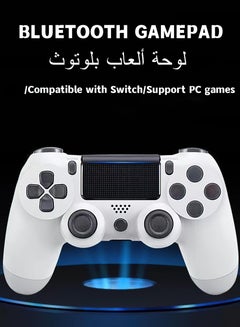 Buy Wireless Bluetooth Game Controller Gamepad For Game Console 4 White in Saudi Arabia