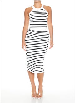 Buy Fitted Striped Midi Skirt in Egypt