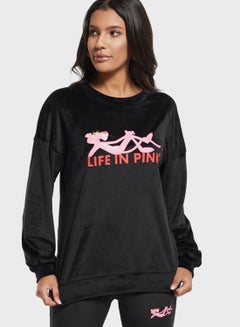 Buy Pink Panther Print Sweatshirt in UAE