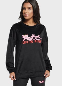 Buy Pink Panther Print Sweatshirt in UAE