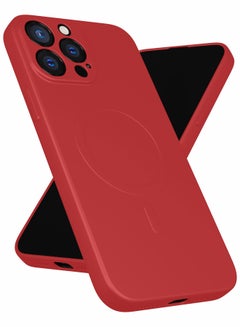 Buy Protective Phone Case for iPhone 13 Pro Max Compatible with MagSafe, Red in UAE