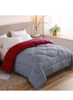 Buy Double face quilt Gray& Dark red 220*235cm in Egypt