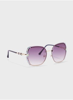 Buy Jeweled Frame Oversized Sunglasses in UAE