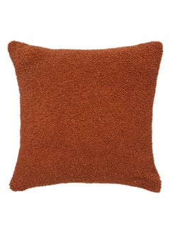 Buy Jaiko Curled Faux Fur Cushion Cinnamon Brown and Ivory 40 x 40 cm 196239N in Saudi Arabia