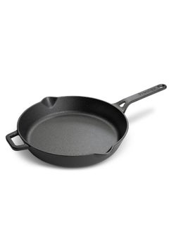 اشتري Prestige Cast Iron Fry Pan 26 cm | Cast Iron Skillet | Induction Frying Pan | Iron Fry Pan |  Pre-Seasoned Cast Iron Cookware PR48889 في الامارات