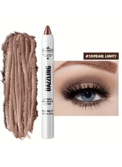 Buy Vibrant Pearl Glitter Eyeshadow Pen - Liner & Shadow Combinations - Waterproof, Sweat-Proof, Smudge-Proof, Brightening Highlighter for Music Festivals, Under Crease, Eyelid Application #12 in UAE