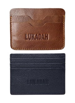 Buy Premium Quality Genuine Leather Ultra Slim Leather Card Holder-Credit Card Holder-Stylish Premium Leather-Handmade Leather-Professional Business Card Holder (Pack of 2-Card Holder) in UAE