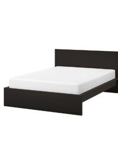 Buy Bed frame high black brown Luröy 180x200 cm in Saudi Arabia